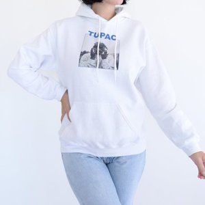 Tupac White Hoodie Size  Medium
